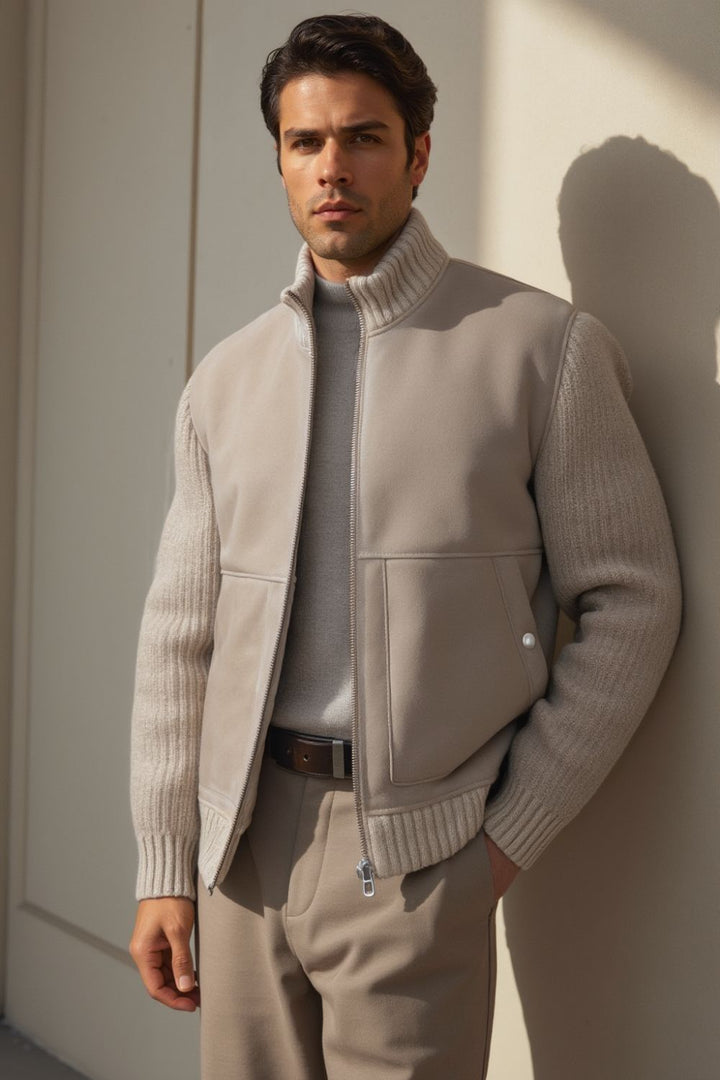 Giacomo Sheepskin Jacket with Knitted Sleeves