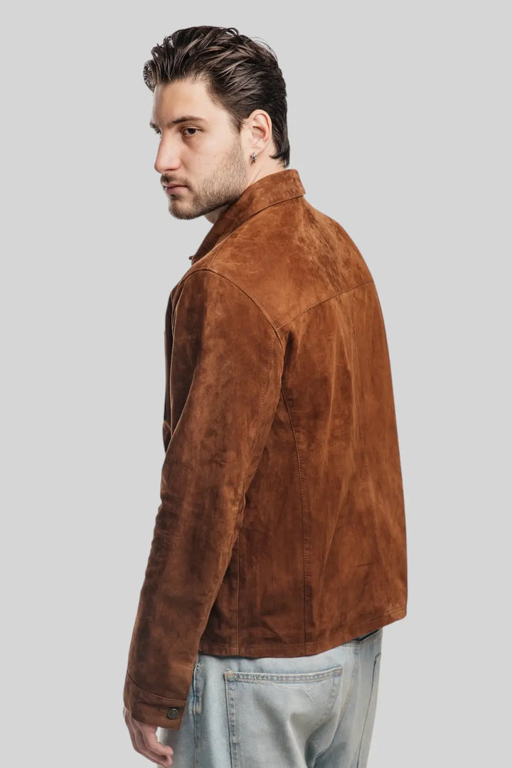 Tiago Suede Leather Jacket Spellezo