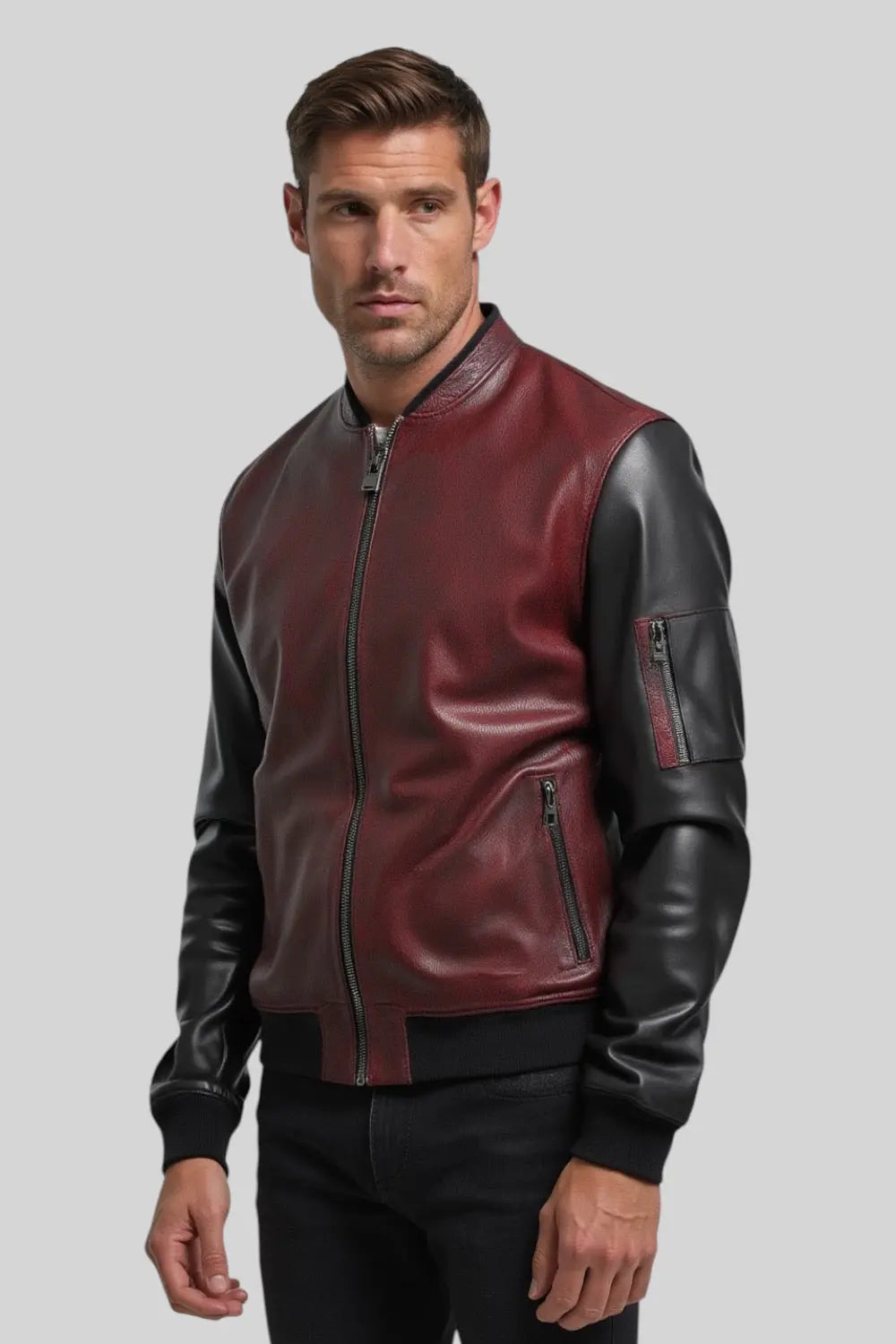 Gianni Leather Bomber Jacket Spellezo