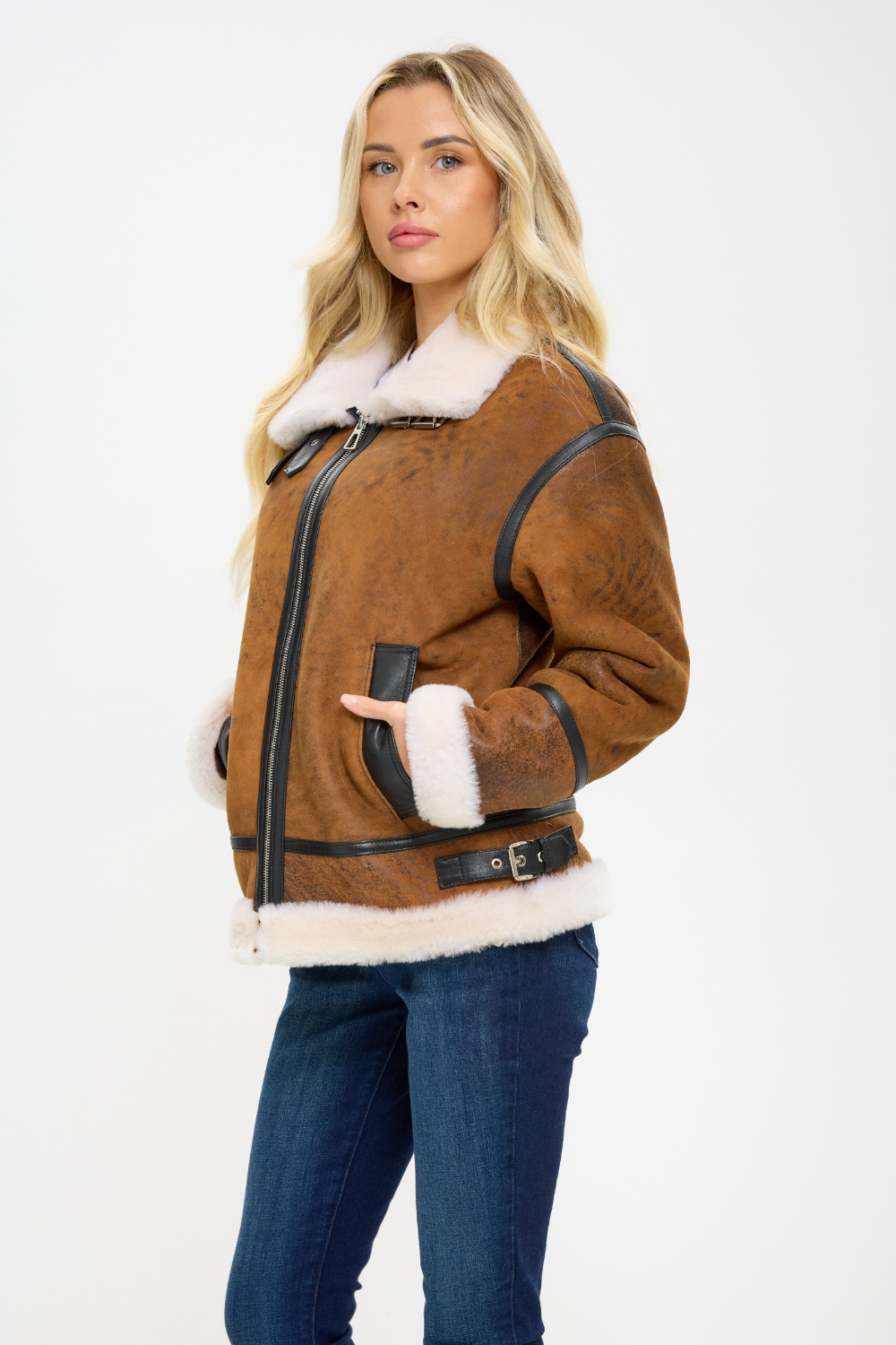 Giovanna Sheepskin B-3 Jacket