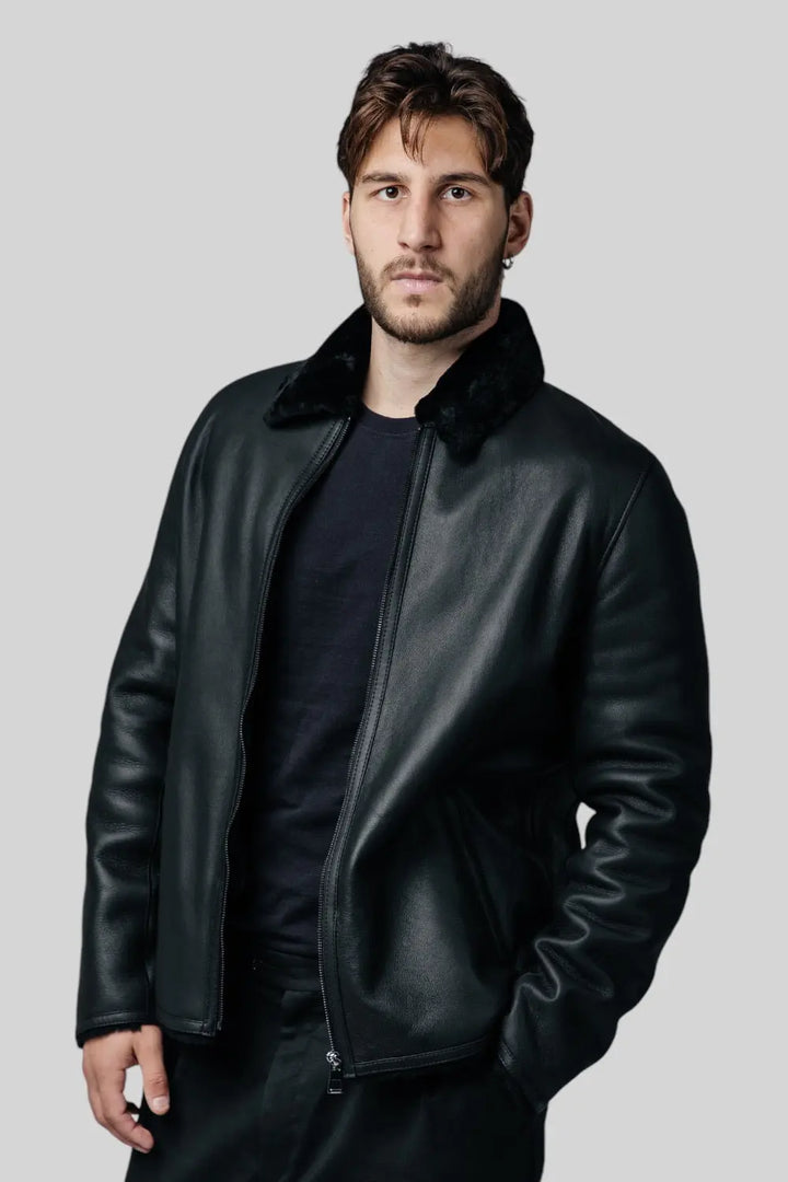 Armand Sheepskin Leather Jacket Spellezo