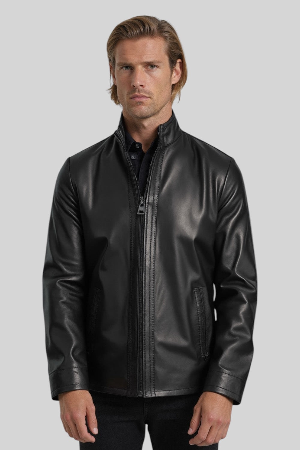 Nereo Leather Utility Jacket