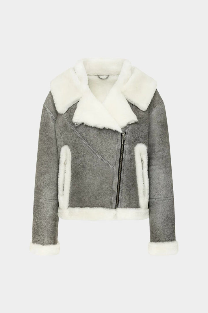 Victoria Hooded Sheepskin Jacket