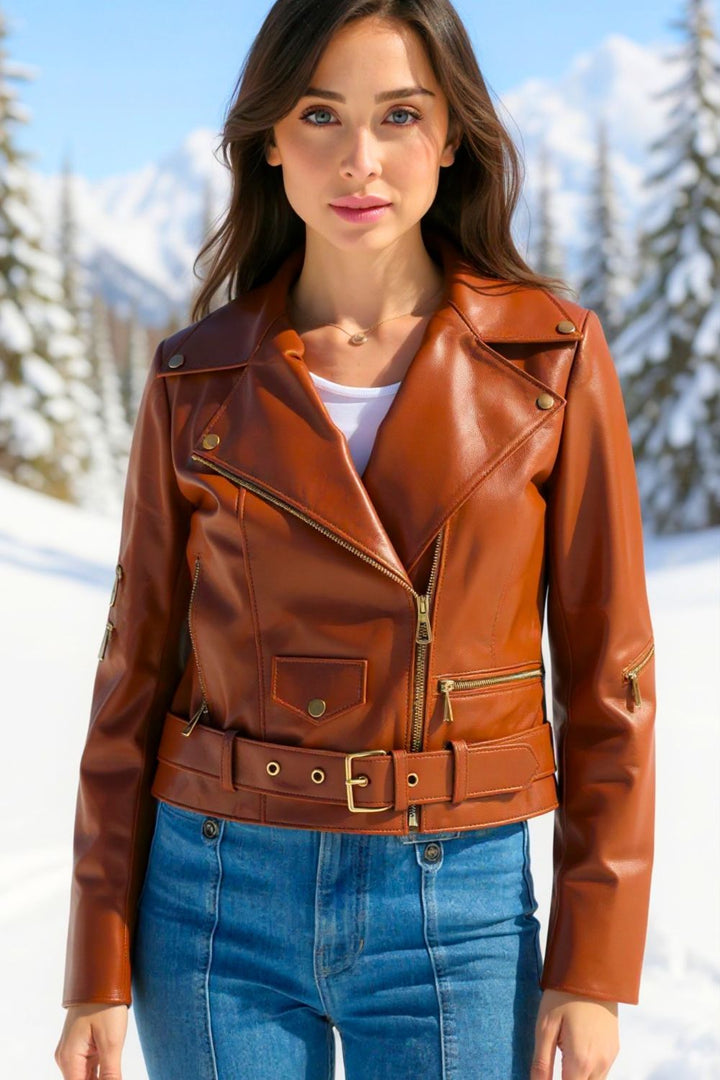 Amélie Leather Rider Jacket