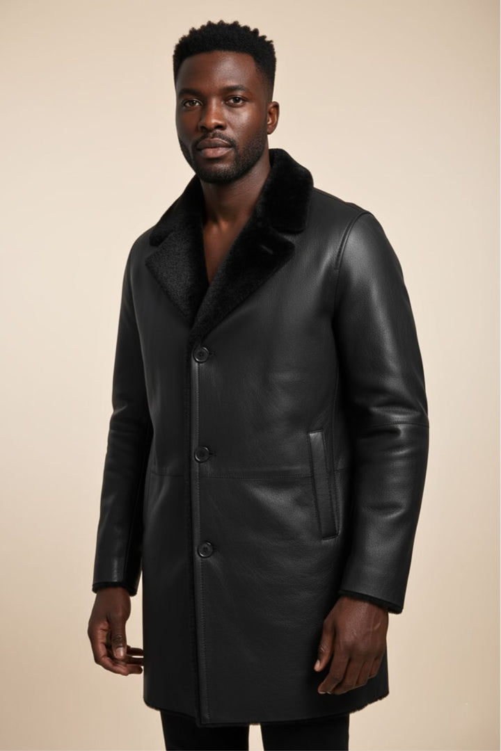 Flavio Sheepskin Leather Coat