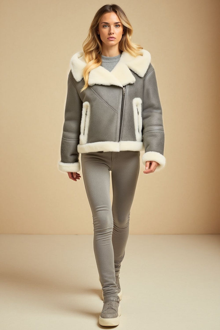 Victoria Hooded Sheepskin Jacket