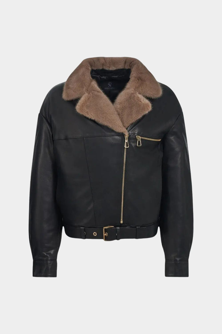 Sophie Classic Leather Bomber