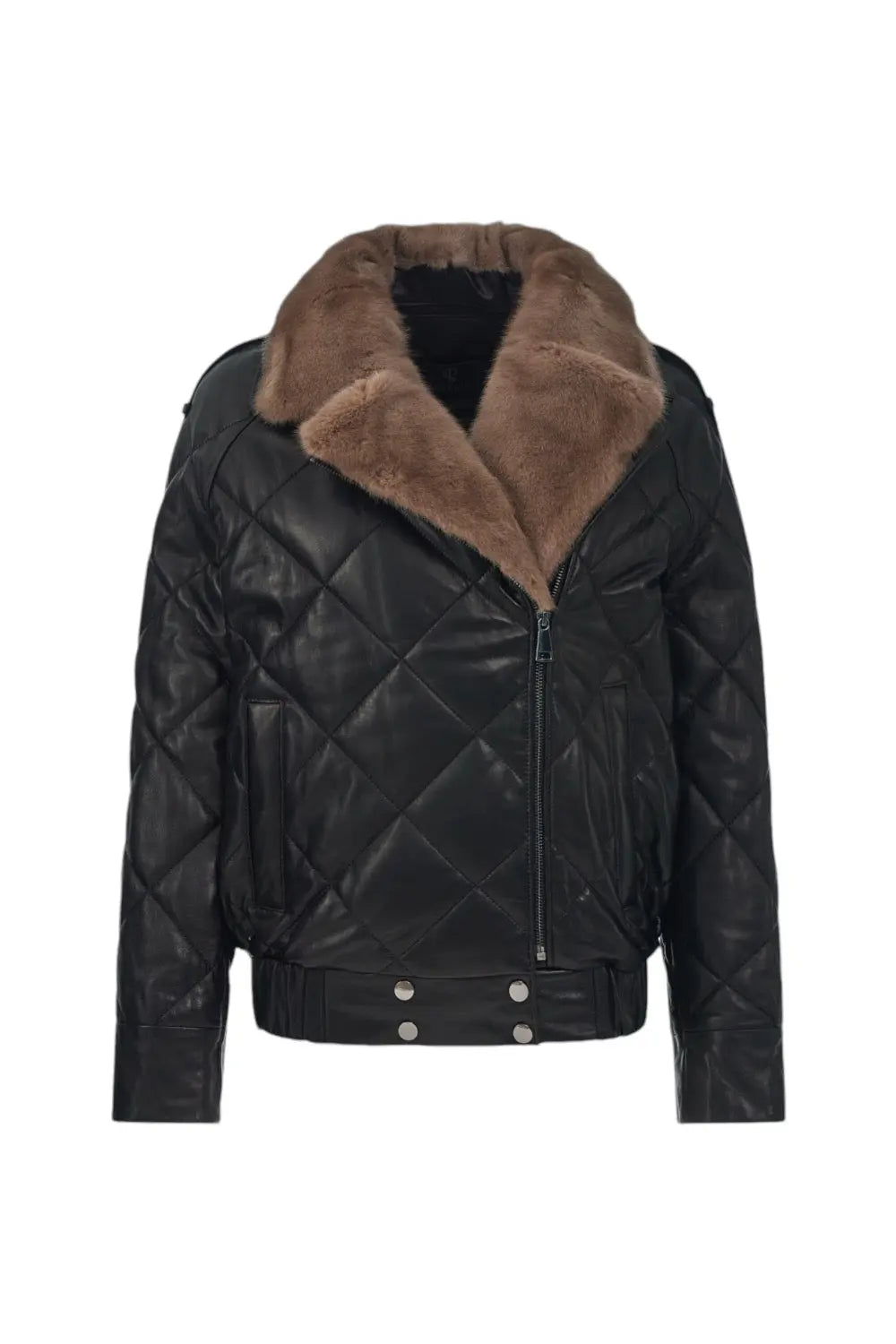 Viviana Quilted Leather Jacket Spellezo