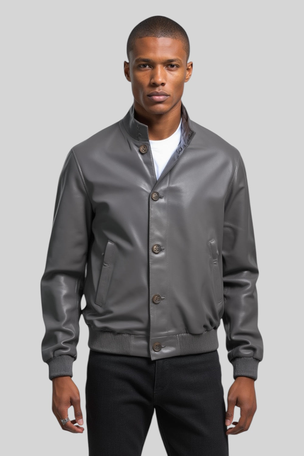 Simone Leather Utility Jacket