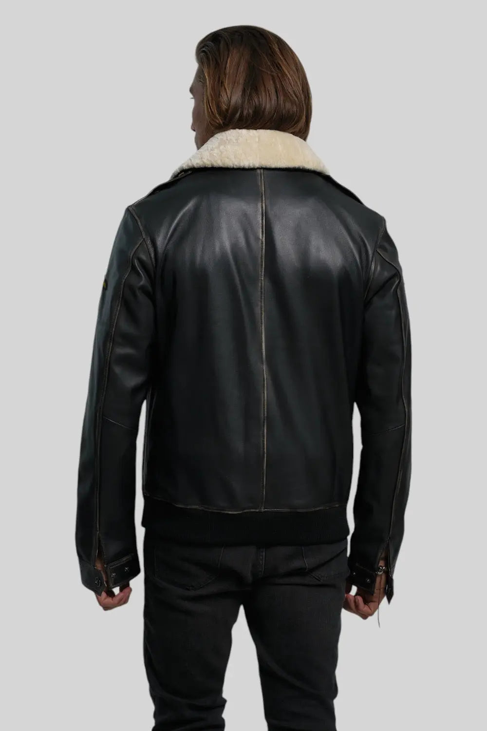 Luigi Shearling Aviator Jacket Spellezo