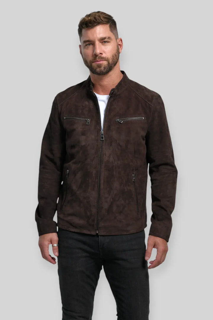 Claudio Suede Leather Jacket Spellezo