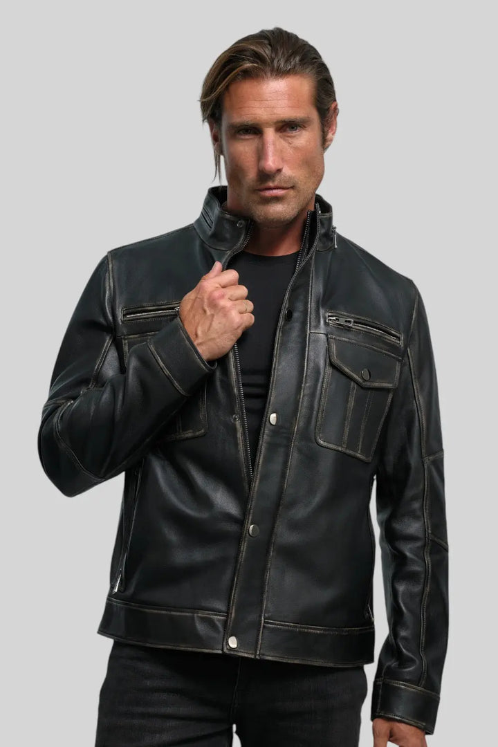 Mathis Vintage Leather Jacket Spellezo