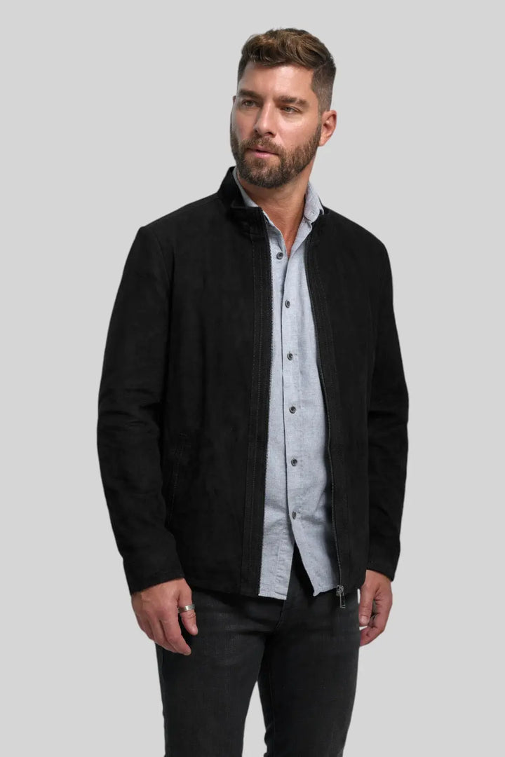 Lamberto Suede Leather Jacket Spellezo