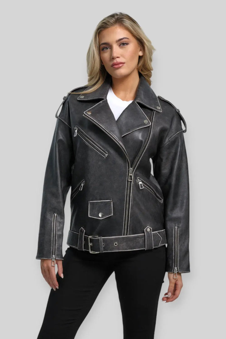 Daniela Vintage Leather Jacket Spellezo