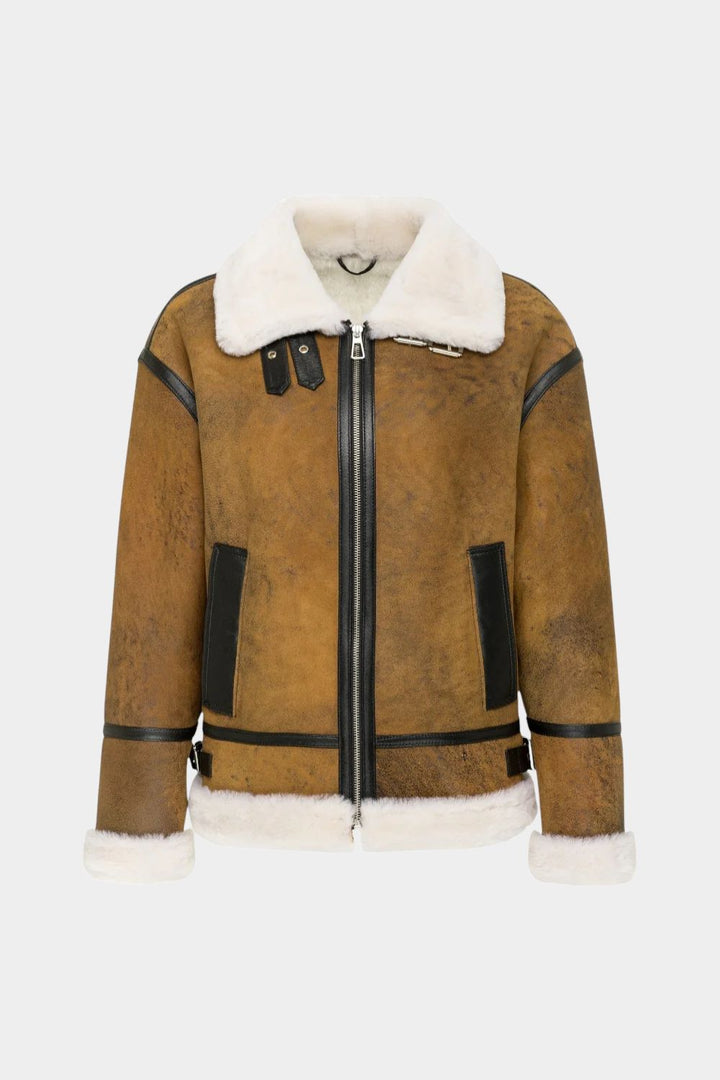 Giovanna Sheepskin B-3 Jacket