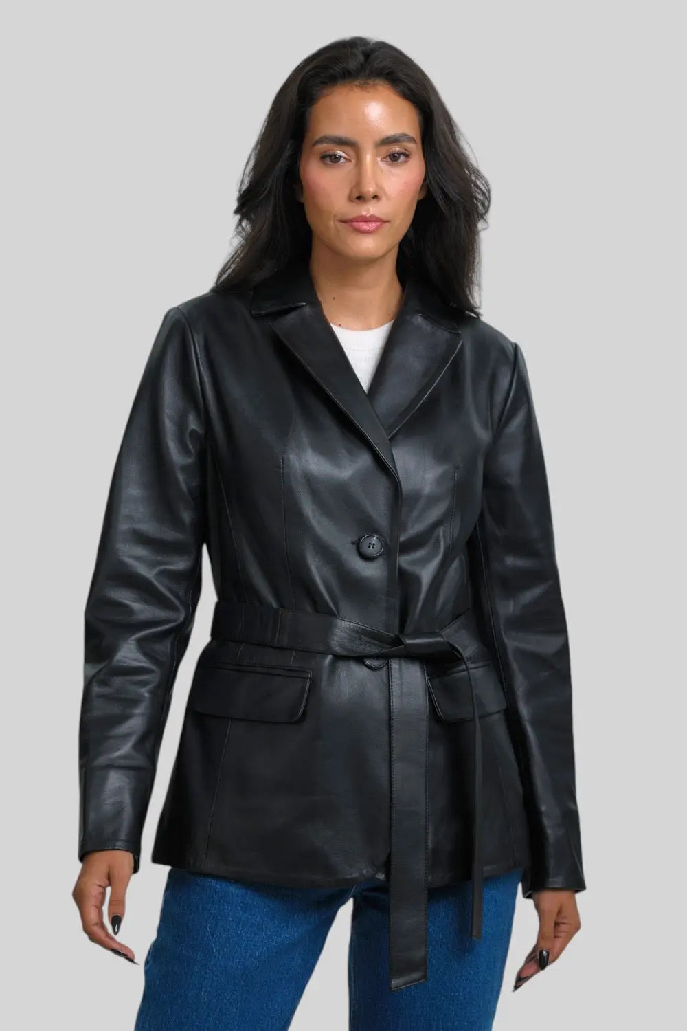 Léa Classic Leather Jacket Spellezo