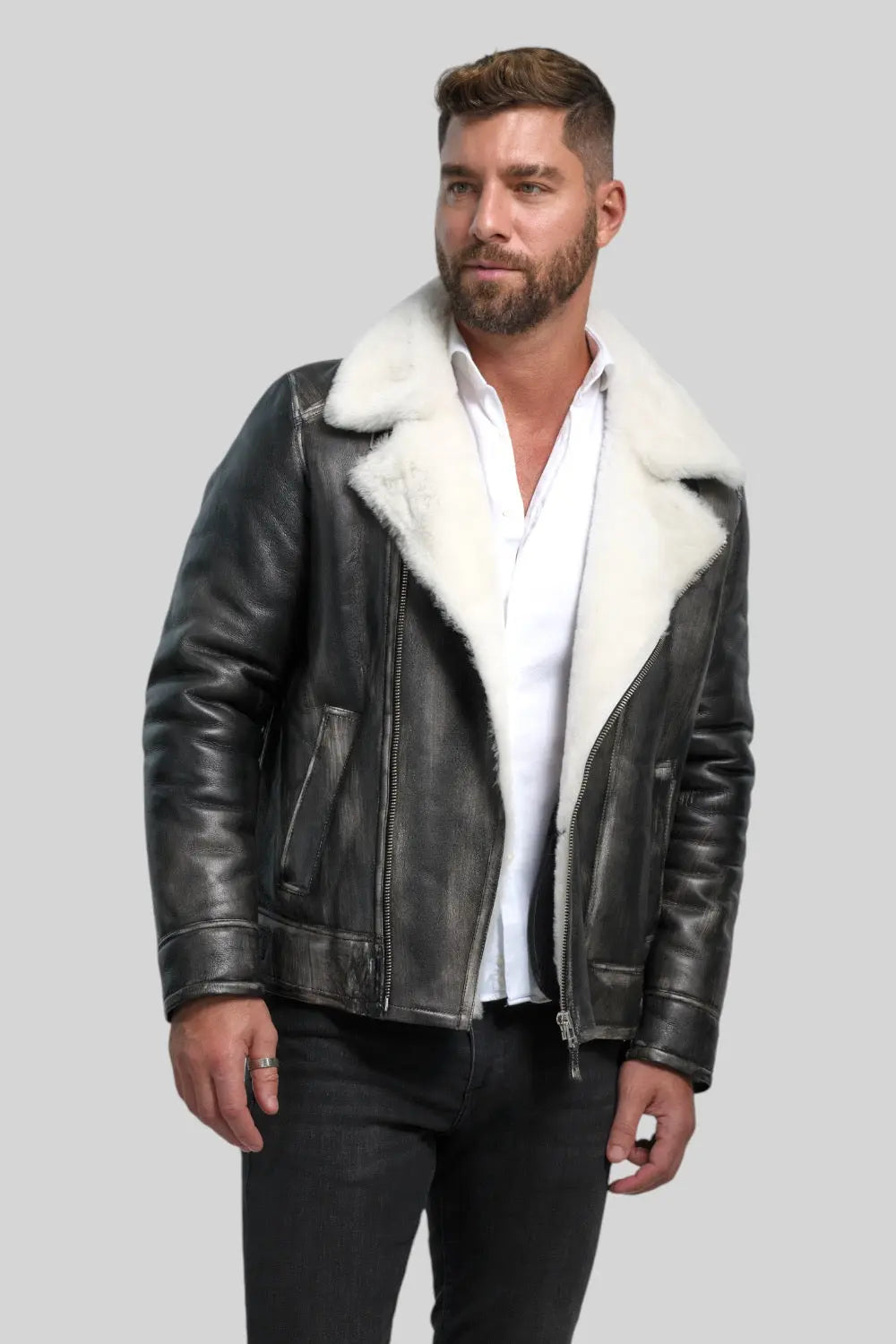 Leandro Vintage Sheepskin Jacket Spellezo