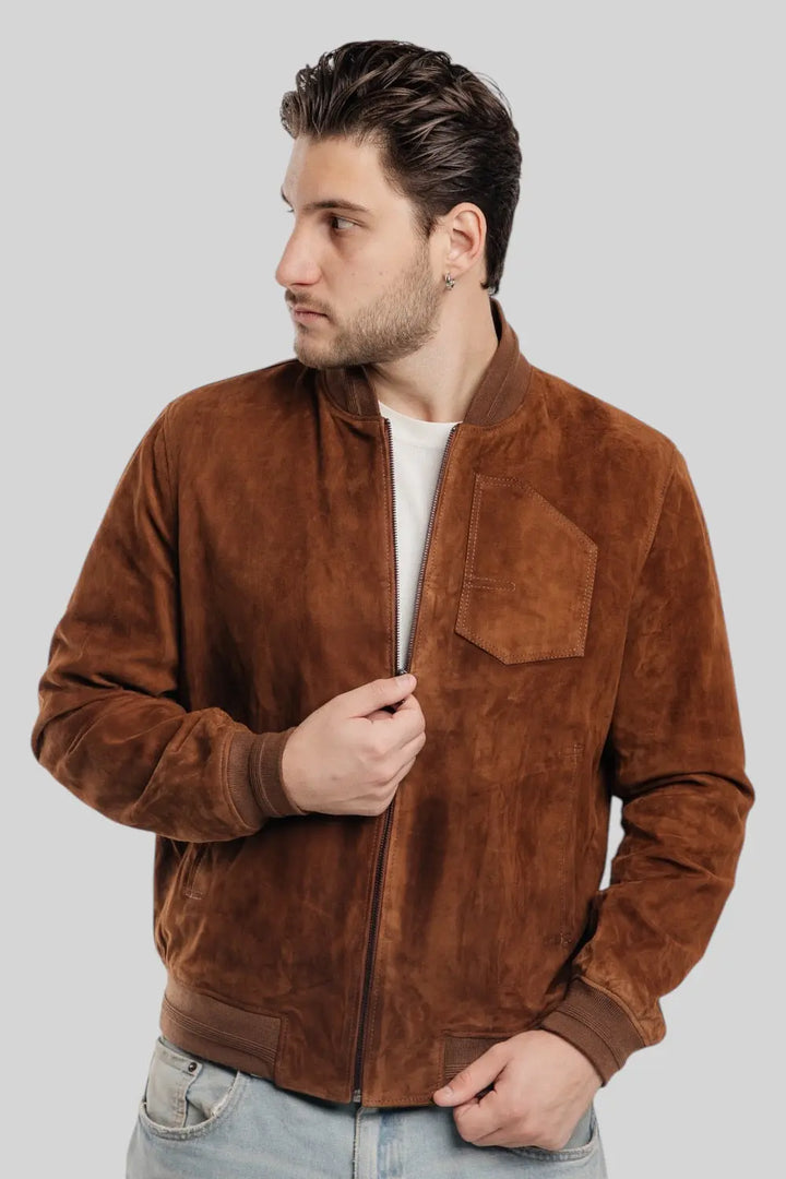 Breno Suede Leather Jacket Spellezo