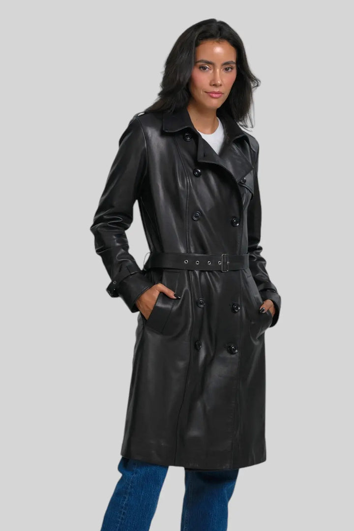 Juliette Nappa Leather Coat Spellezo