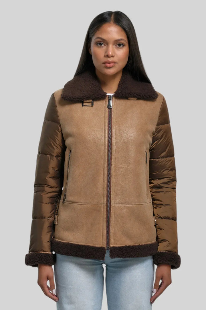 Martina Sheepskin B-3 Bomber Jacket Spellezo