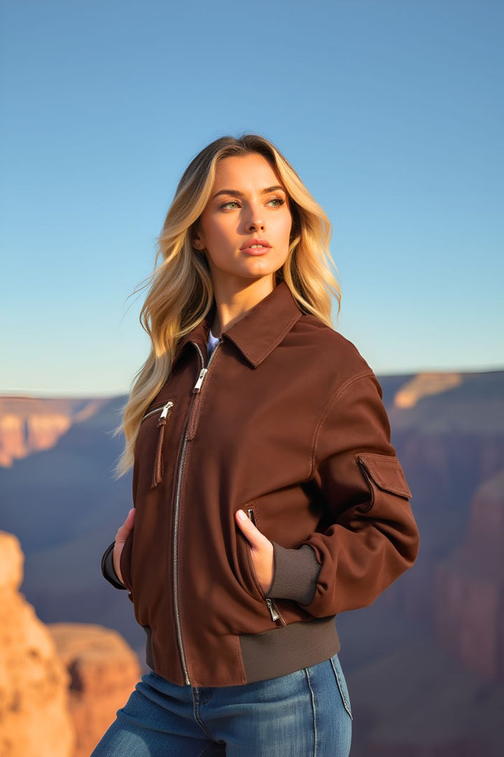 Carmen Suede B-3 Bomber