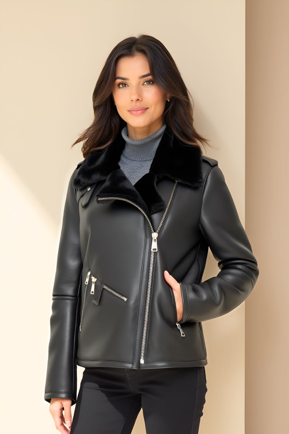 Chiara Sheepskin B-3 Jacket