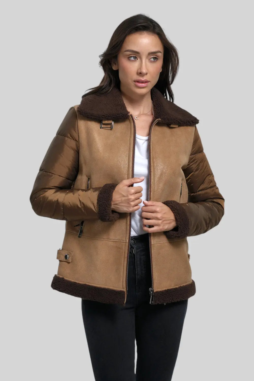 Martina Sheepskin B-3 Bomber Jacket Spellezo