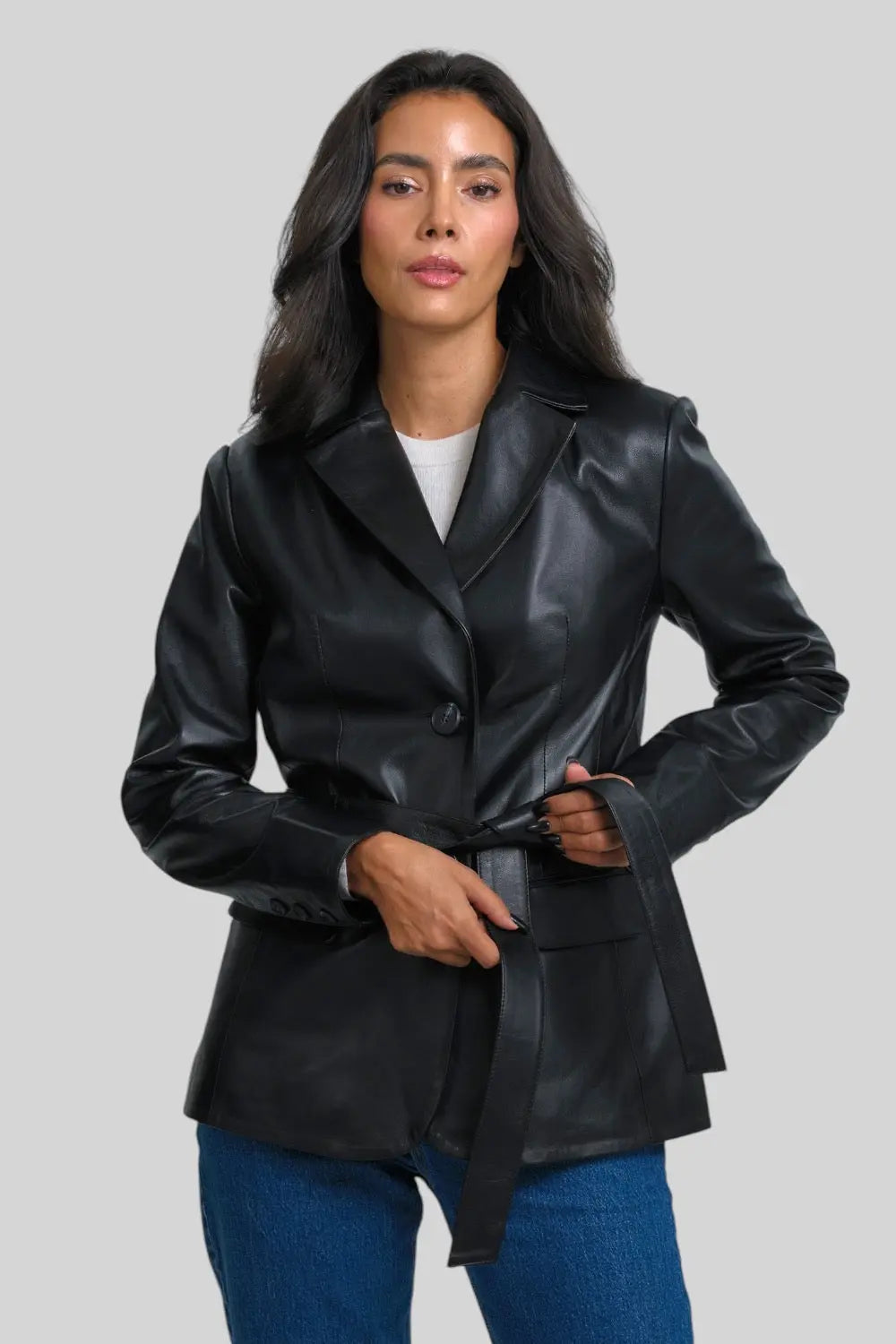 Léa Classic Leather Jacket Spellezo