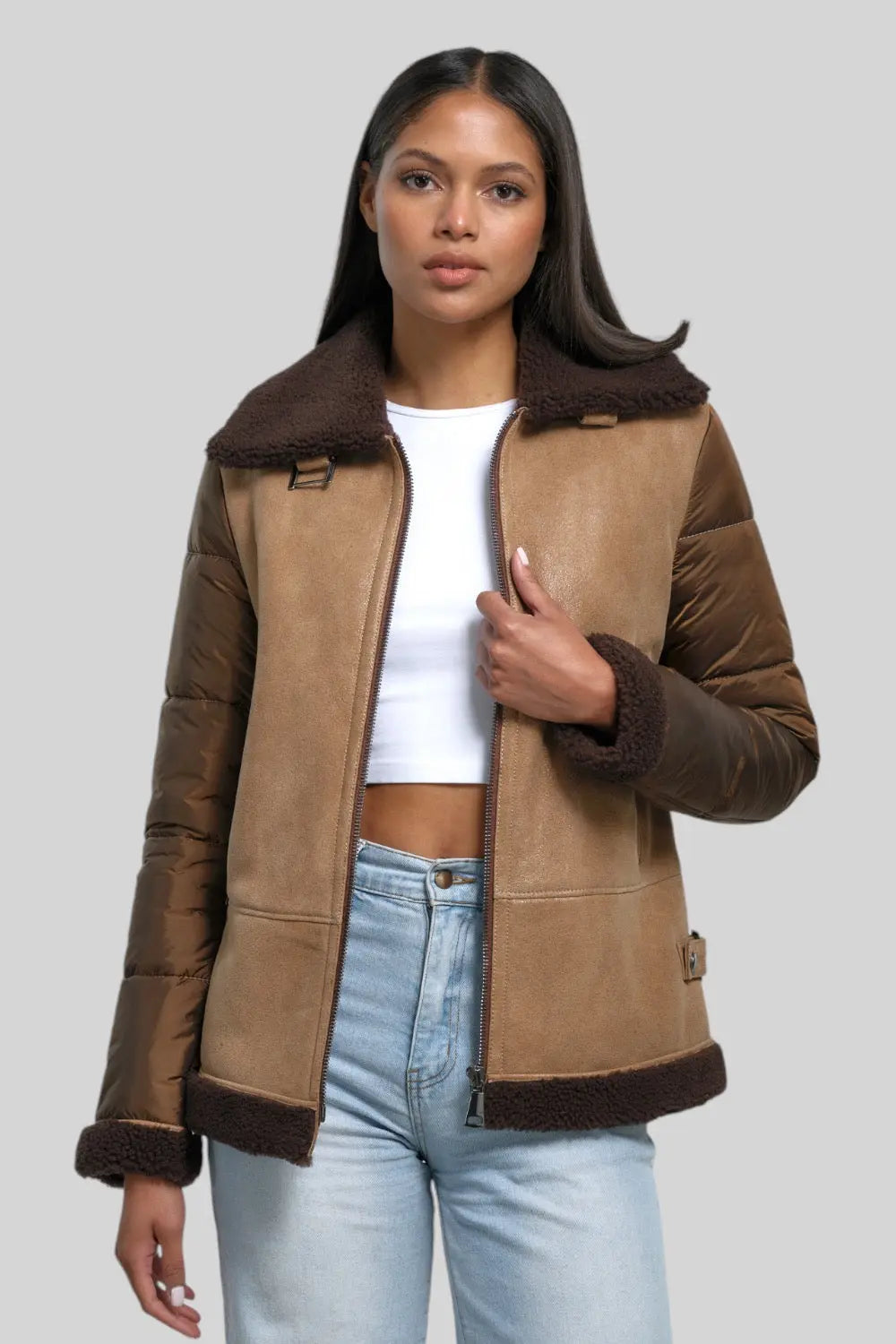 Martina Sheepskin B-3 Bomber Jacket Spellezo