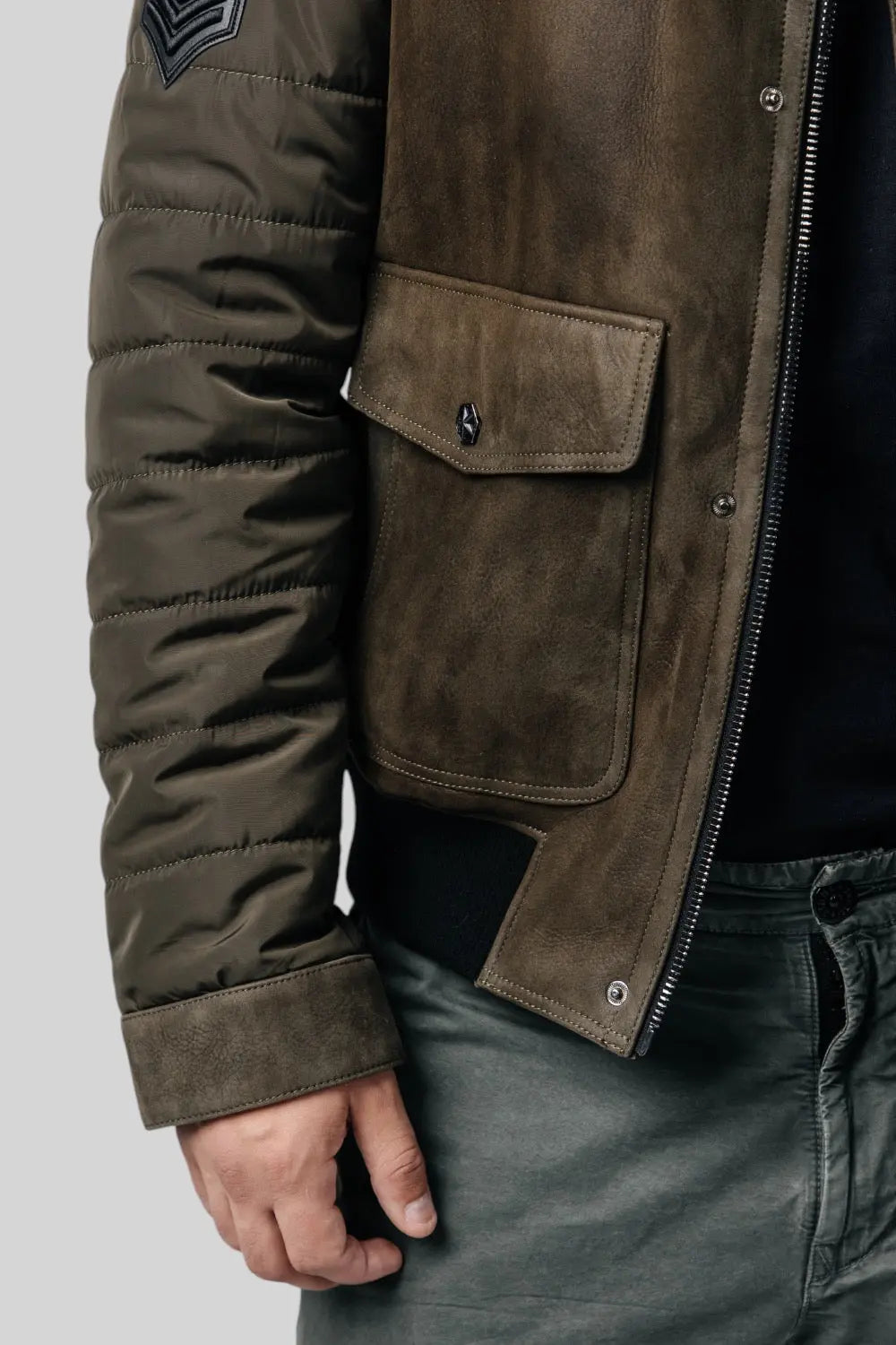 Lorenzo Sheepskin B-3 Bomber Jacket Spellezo