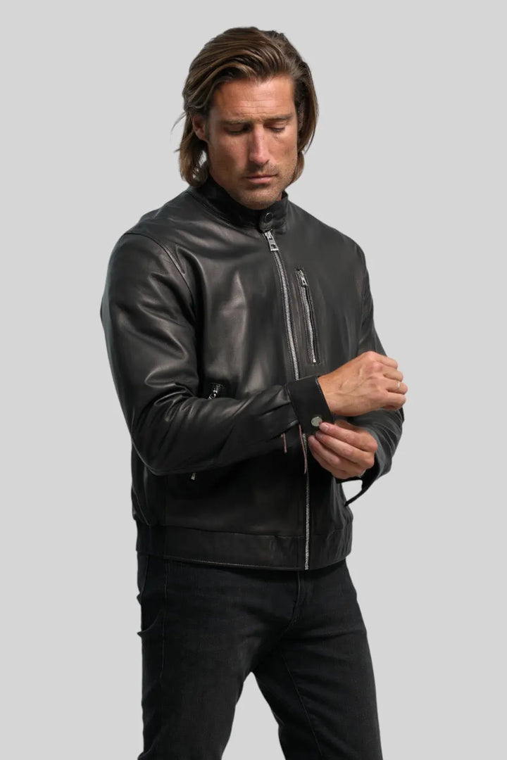 Pietro Leather Utility Jacket Spellezo