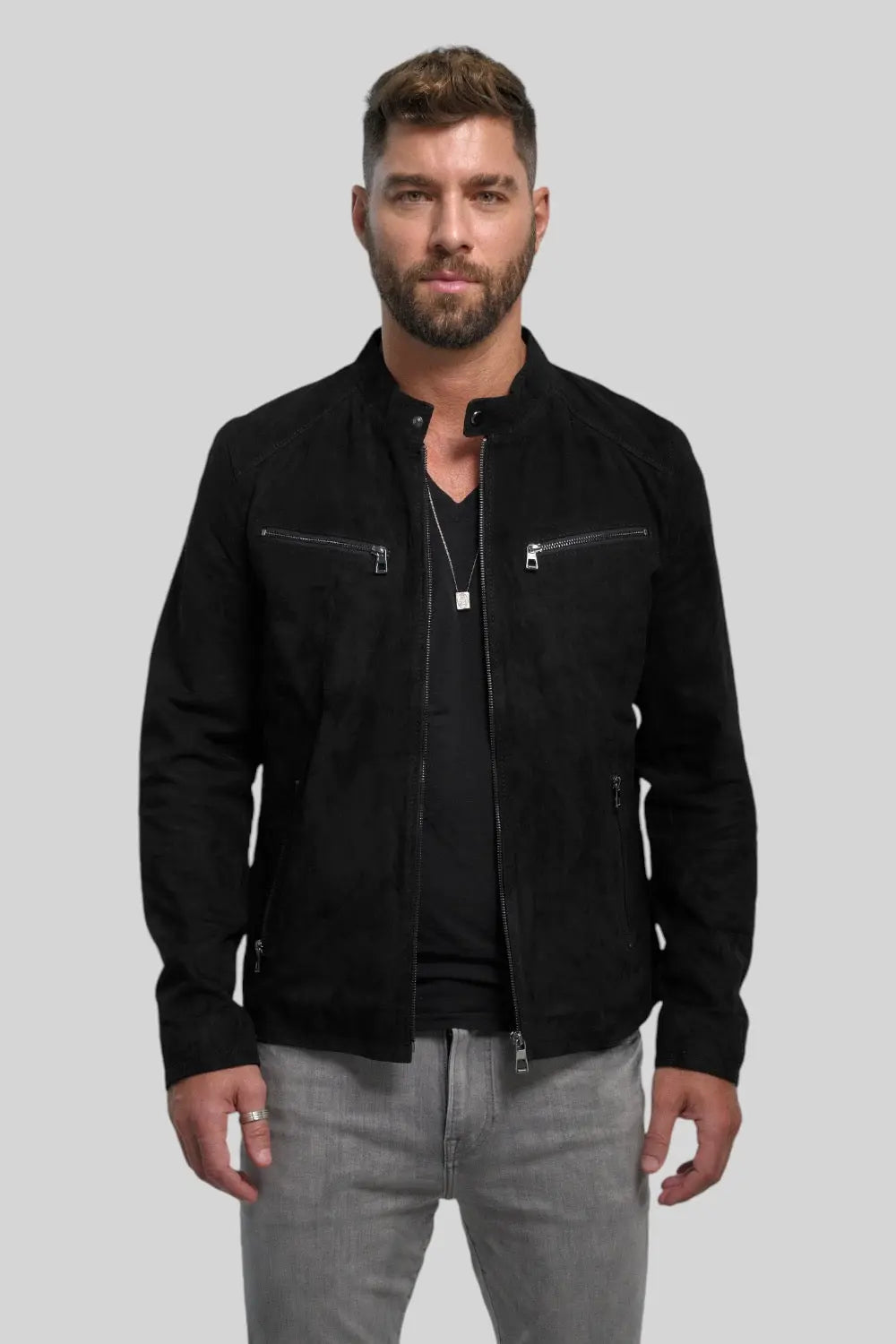 Hugo Suede Leather Jacket Spellezo