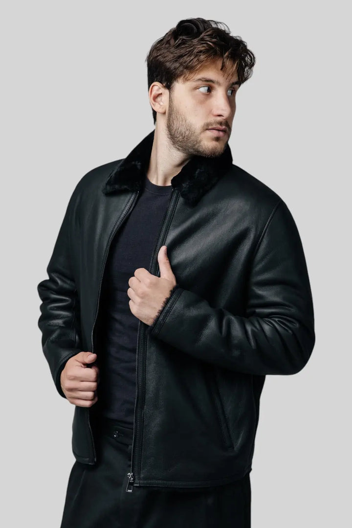 Armand Sheepskin Leather Jacket Spellezo