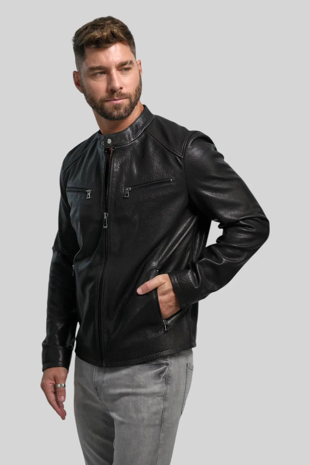 Filippo Quilted Leather Jacket Spellezo