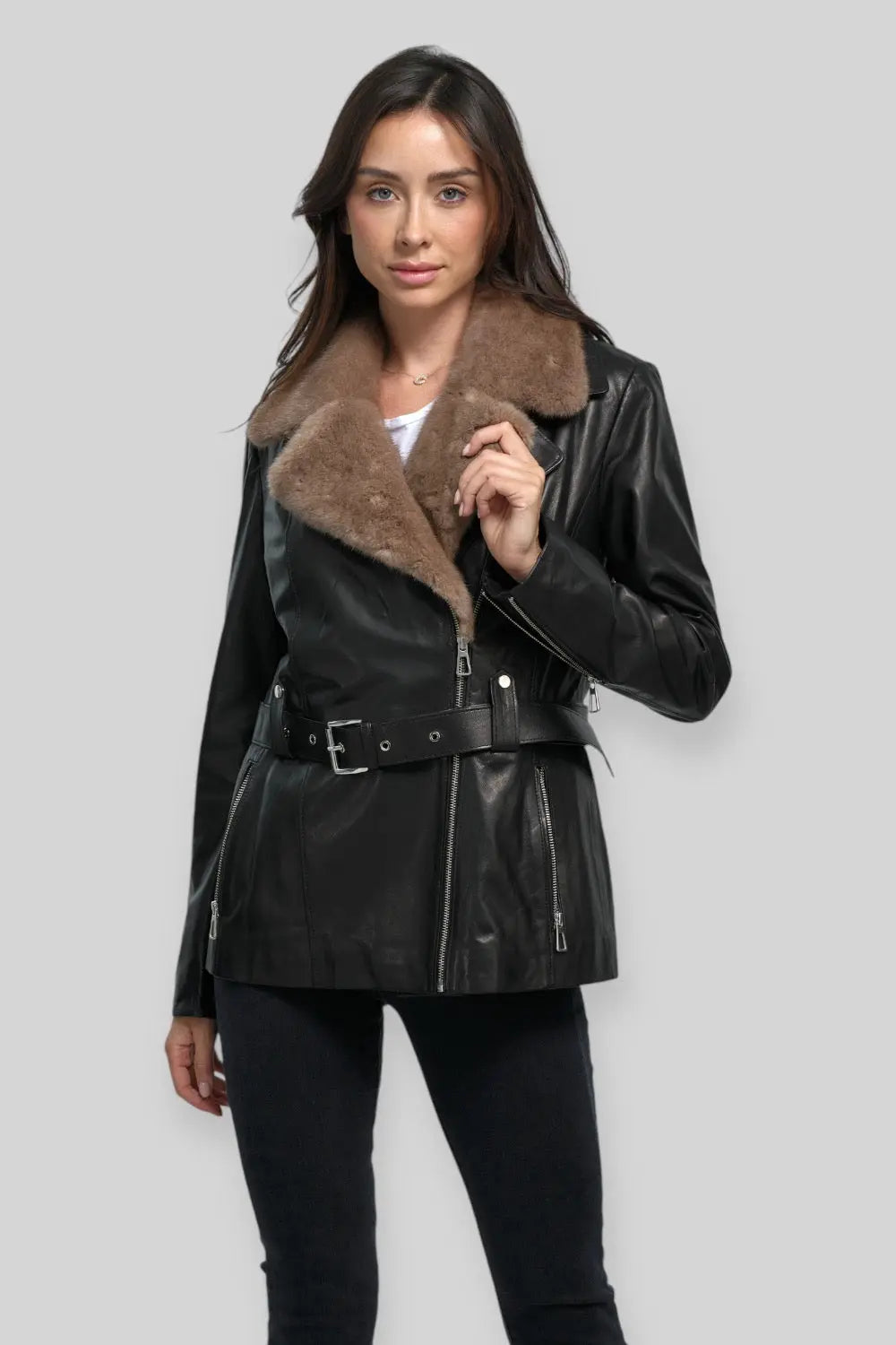 Elda Classic Leather Jacket Spellezo