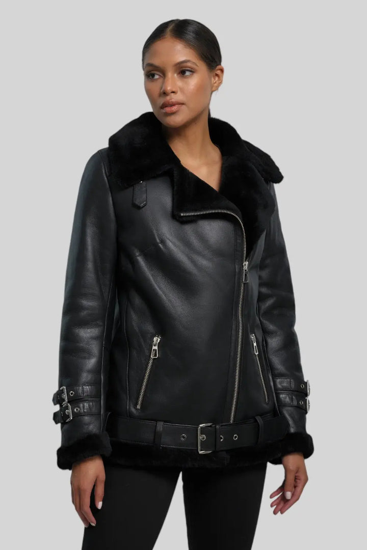 Giulia Sheepskin B-3 Jacket Spellezo