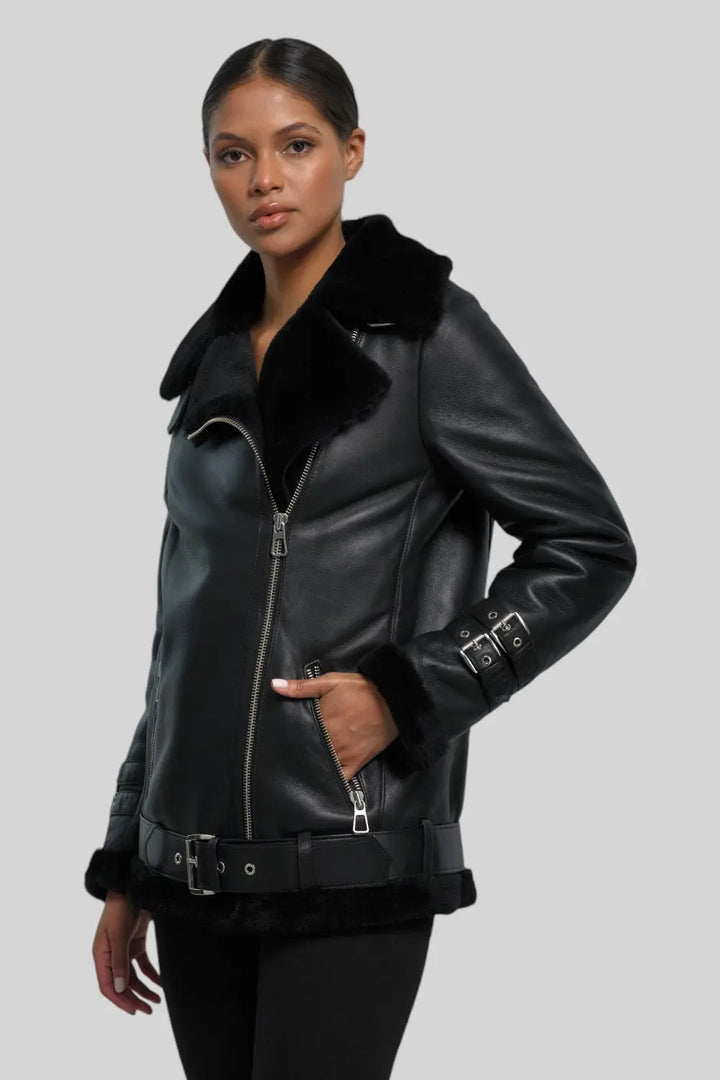 Giulia Sheepskin B-3 Jacket Spellezo