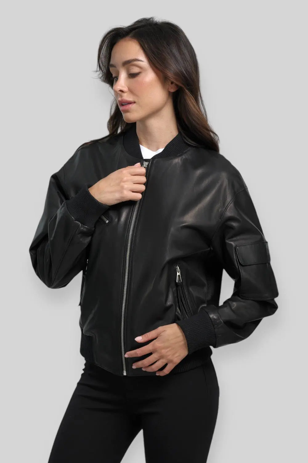 Fabiola Leather B-3 Bomber Spellezo