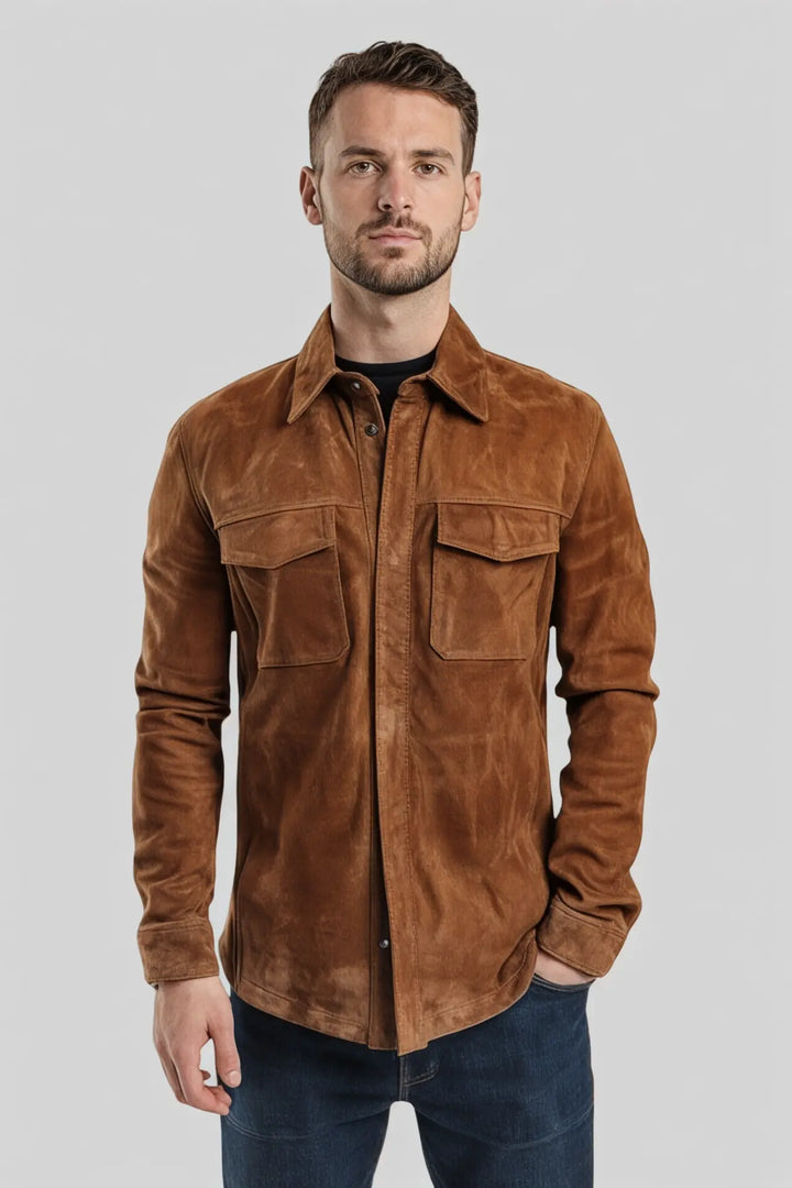 Mario Suede Leather Jacket Spellezo