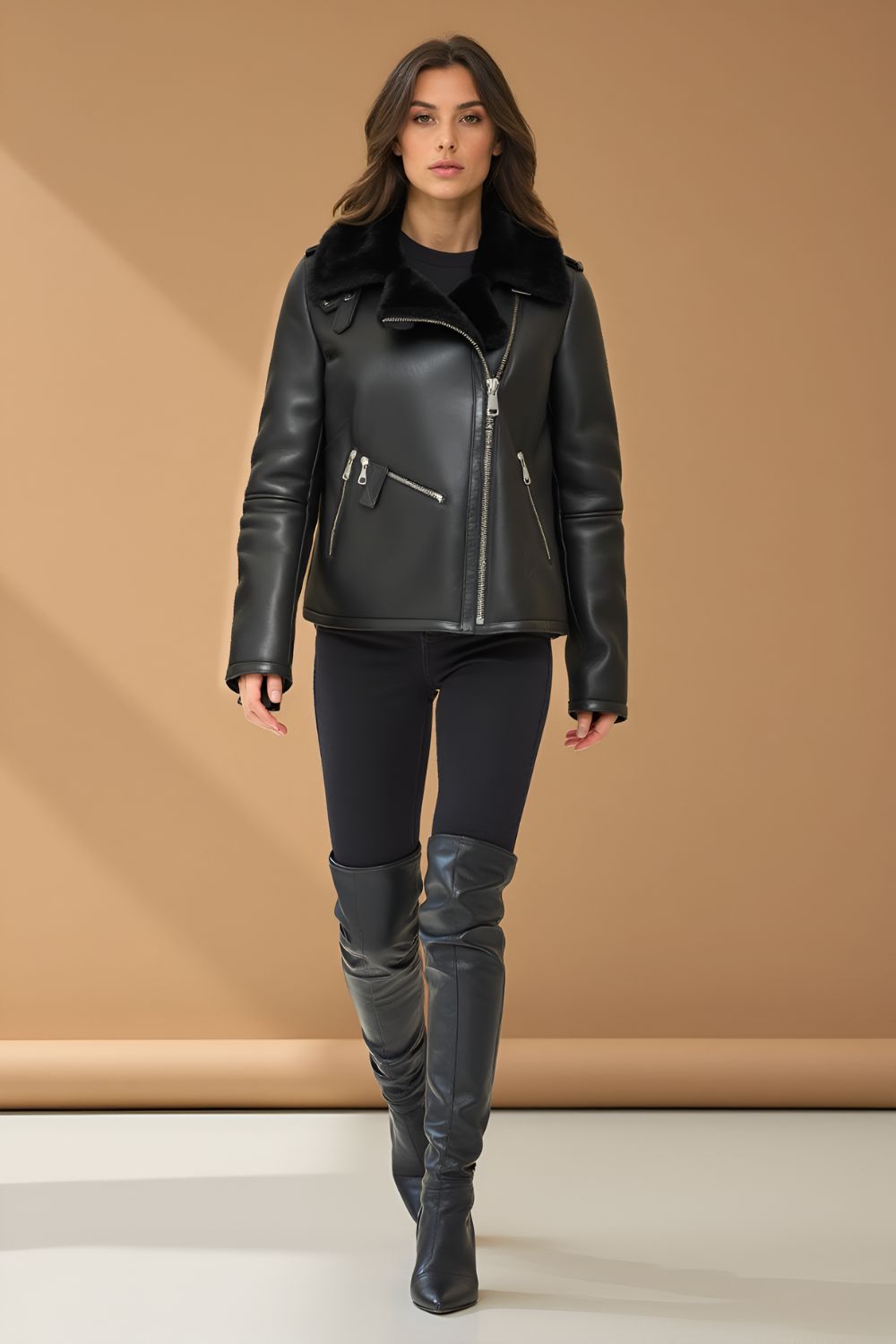 Chiara Sheepskin B-3 Jacket