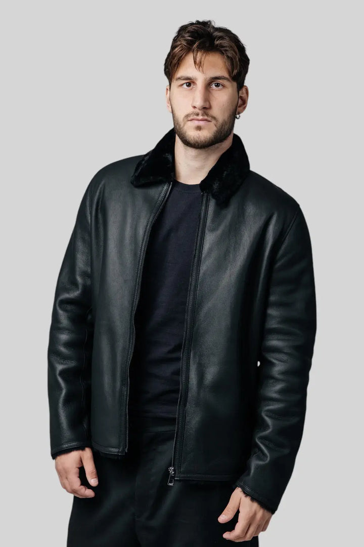 Armand Sheepskin Leather Jacket Spellezo