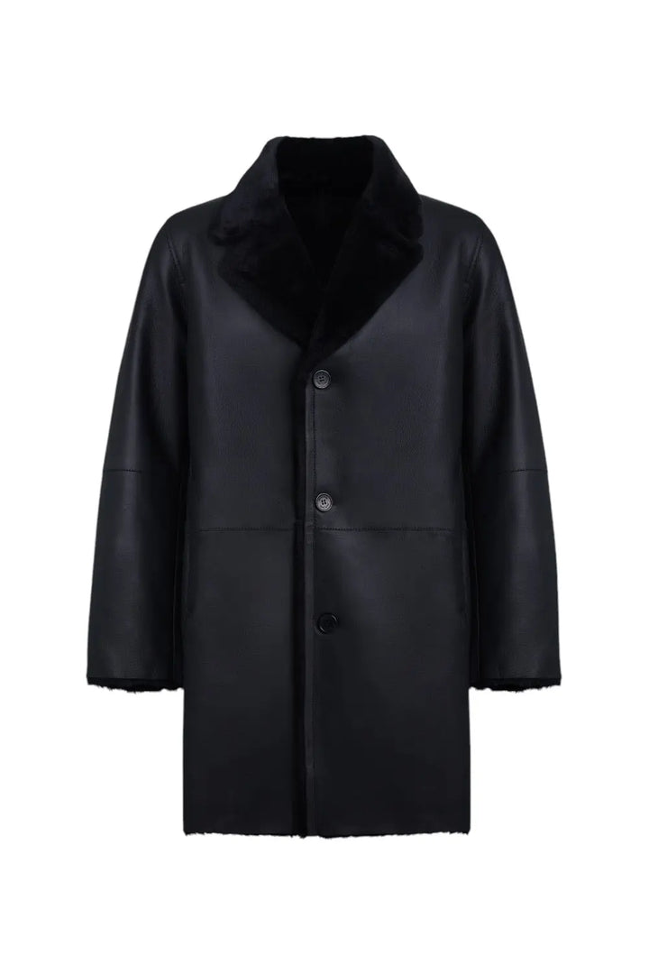 Flavio Classic Sheepskin Leather Coat Spellezo