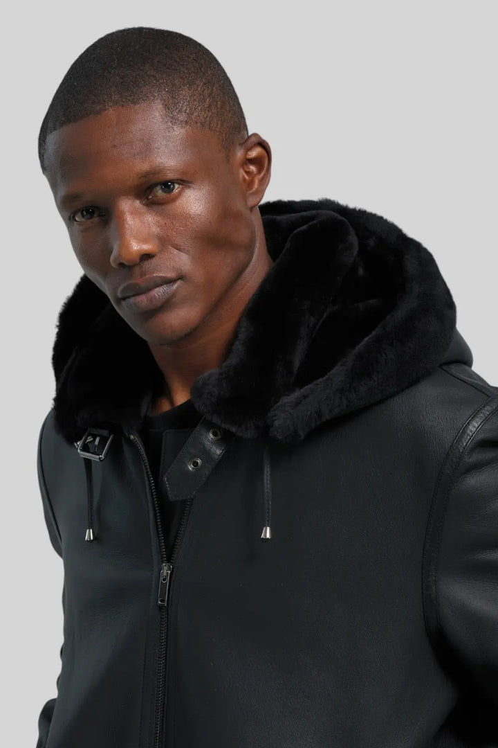 Giuliano Hooded Sheepskin Jacket Spellezo