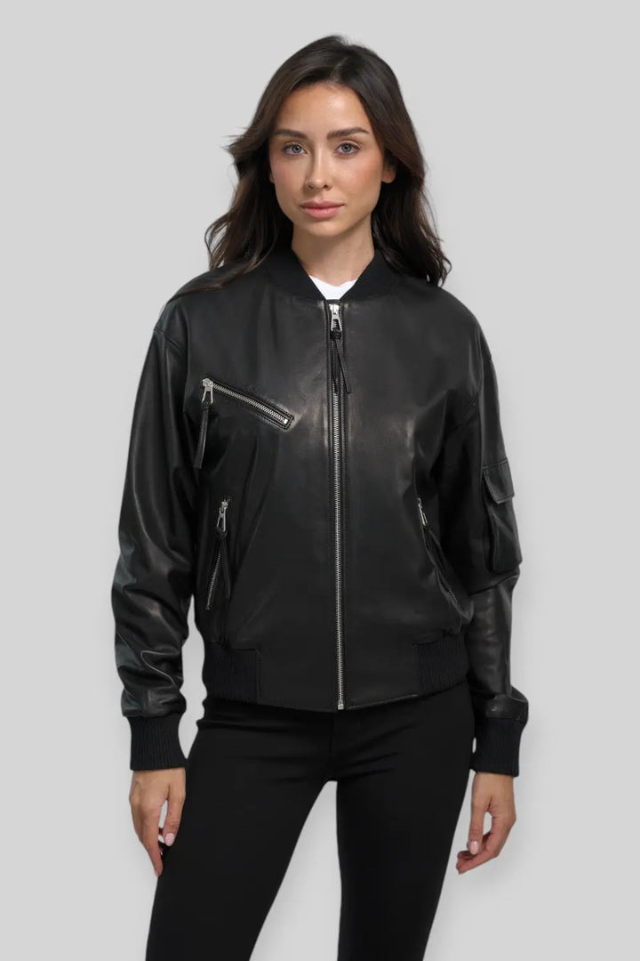 Fabiola Leather B-3 Bomber Spellezo