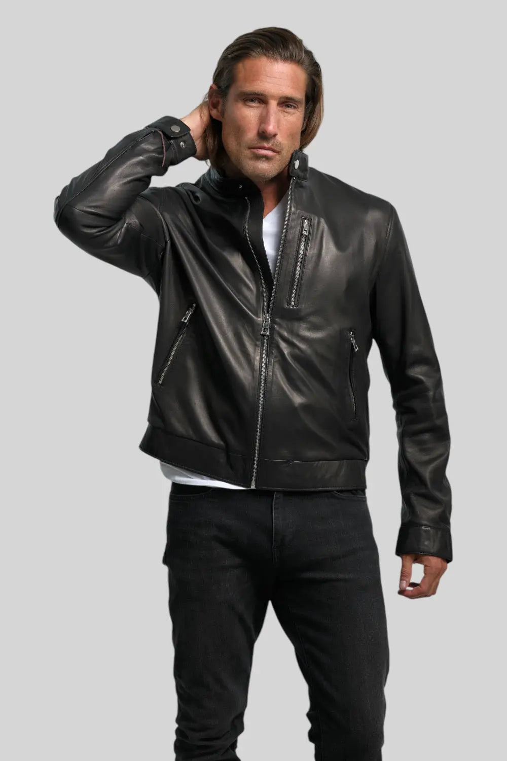 Pietro Leather Utility Jacket Spellezo