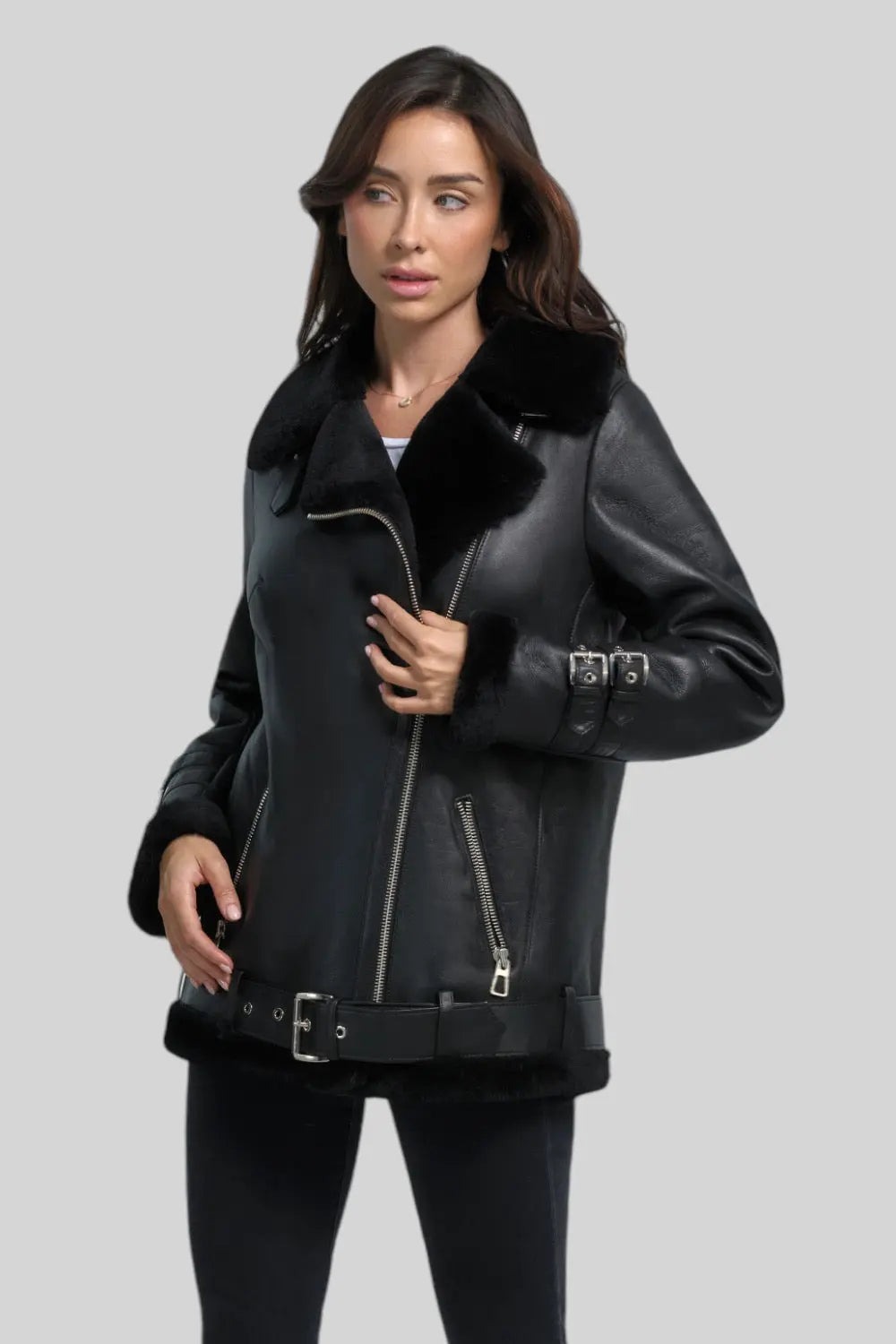 Giulia Sheepskin B-3 Jacket Spellezo