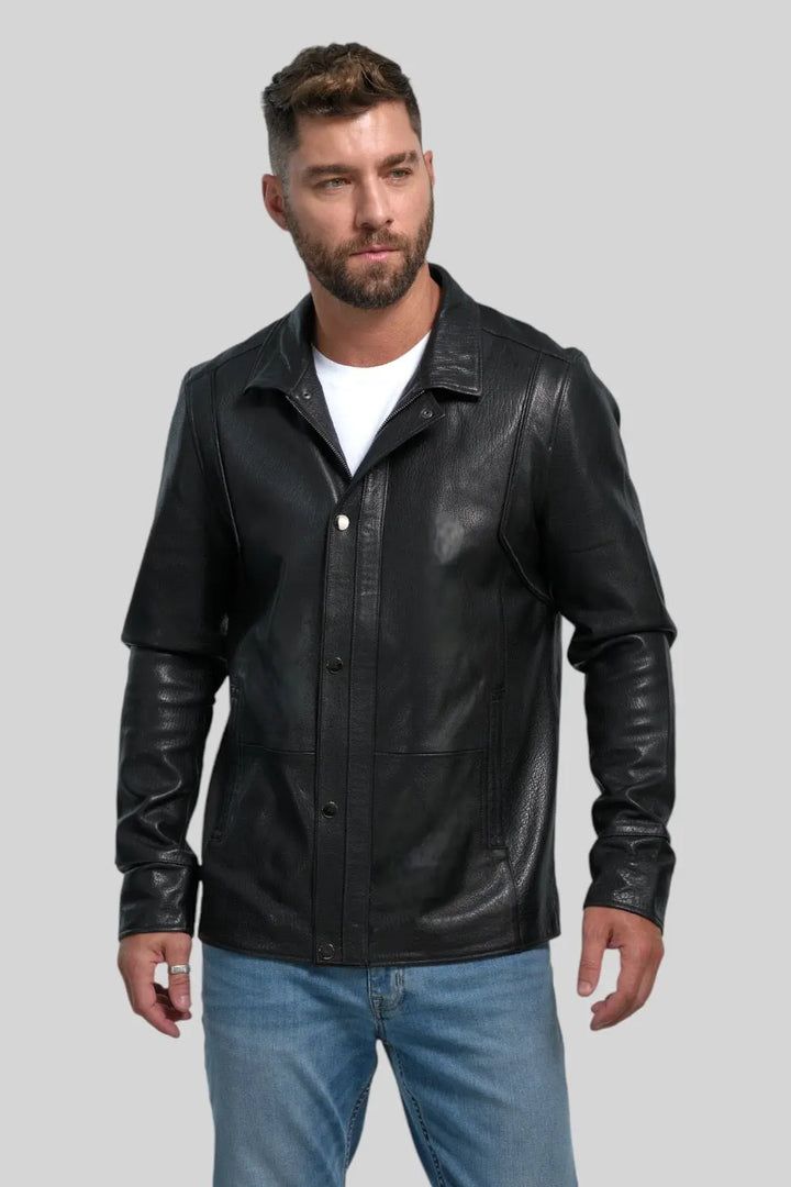 Sergio Classic Leather Jacket Spellezo