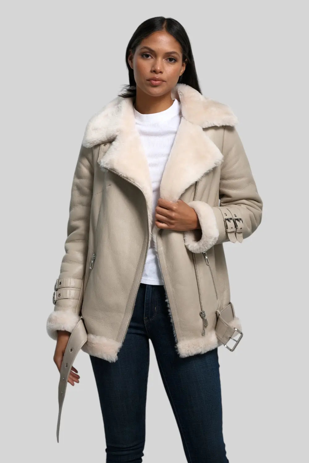 Serena Shearling B-3 Jacket Spellezo