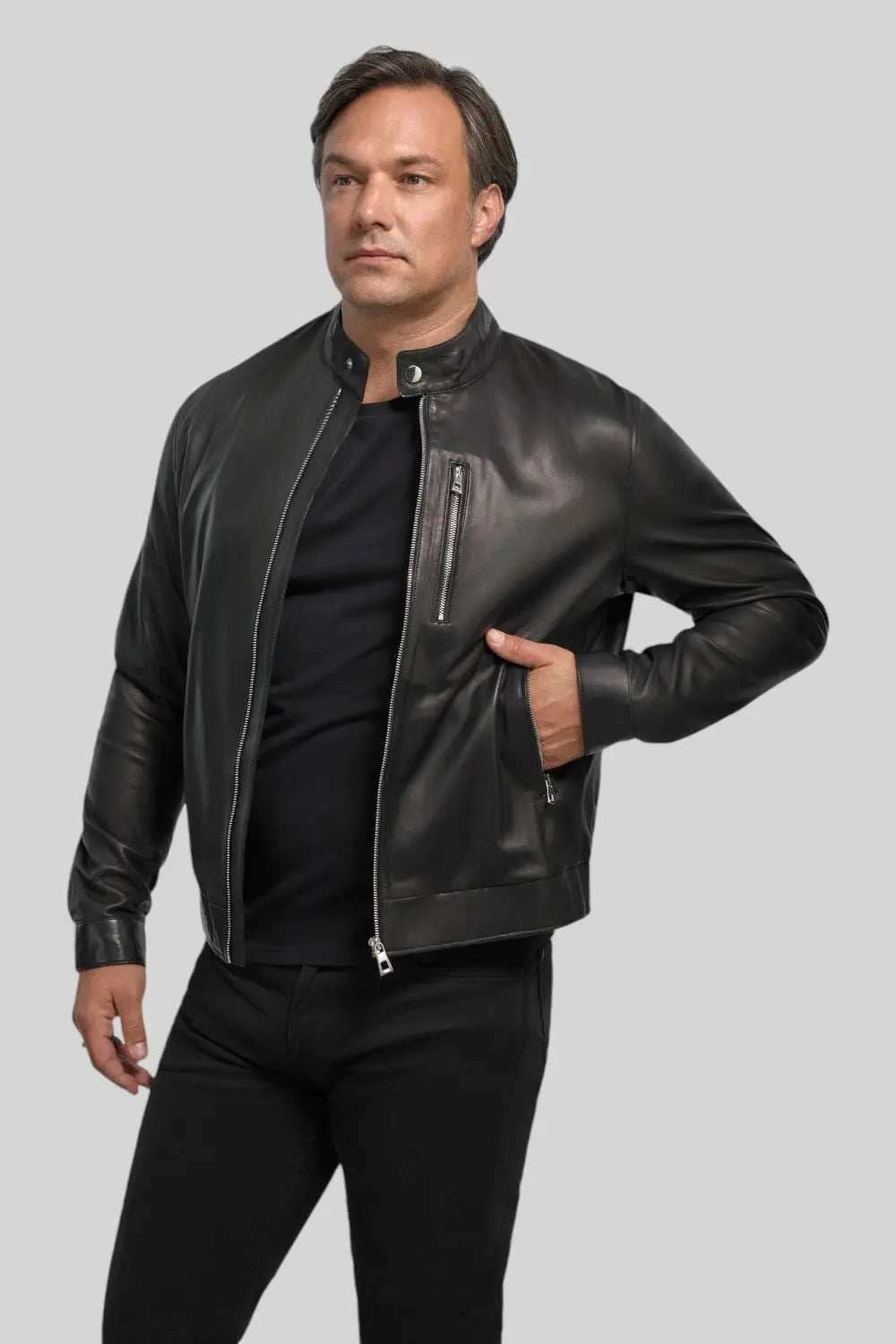 Pietro Leather Utility Jacket Spellezo