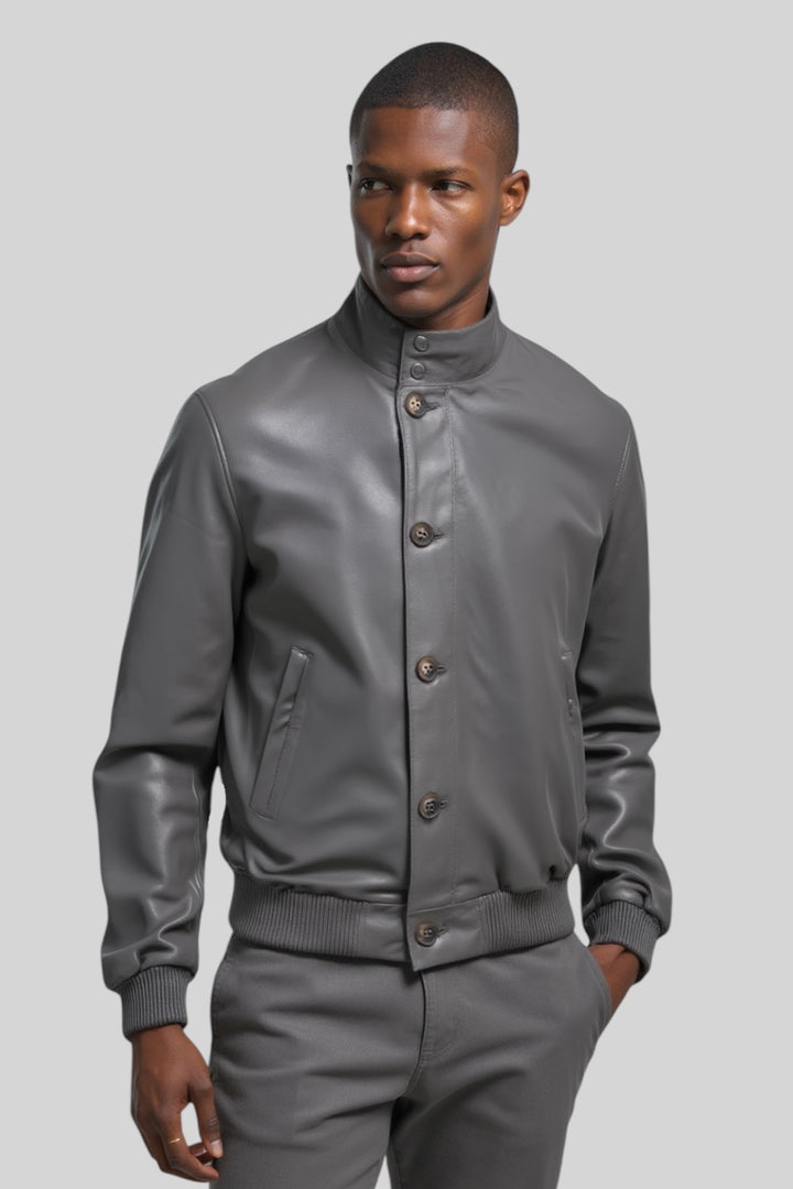 Simone Leather Utility Jacket